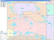 Eden Prairie  Wall Map Color Cast Style